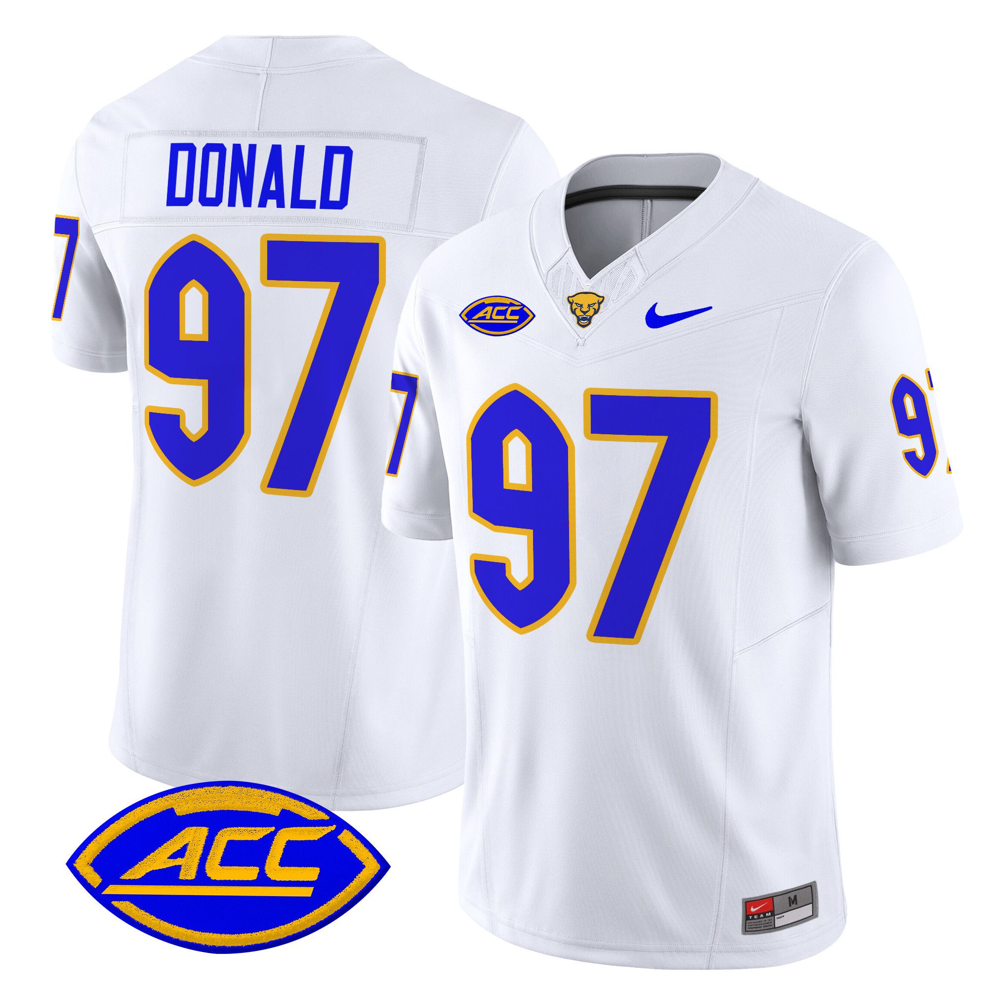 Men Pittsburgh Panthers #97 Donald White Nike 2024 Vapor Limited NCAA Jersey->more ncaa teams->NCAA Jersey